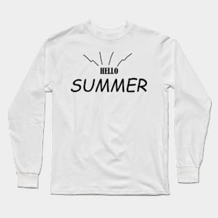 hello summer design art Long Sleeve T-Shirt